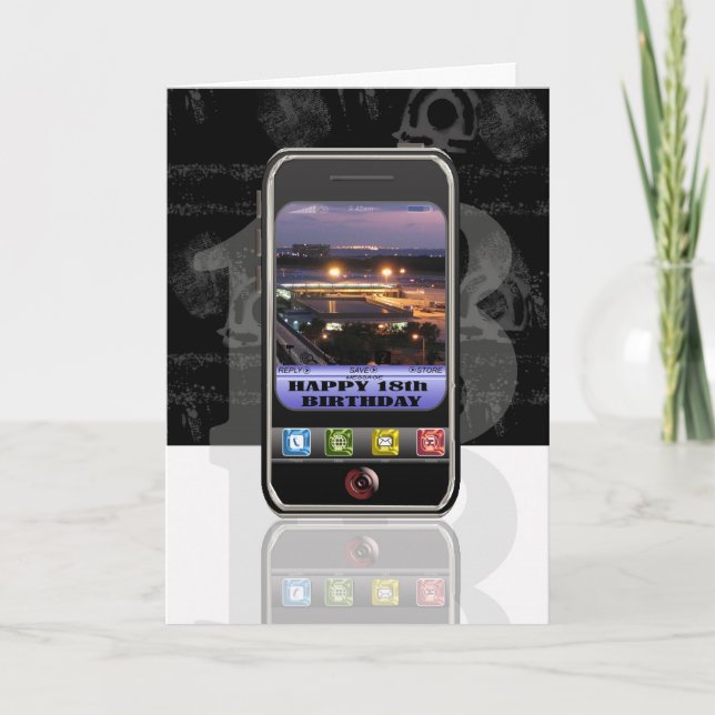 Cartão mensagem de texto do celular Feliz Aniversário (Frente)