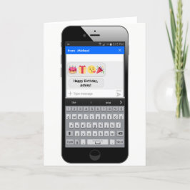 Cartão Mensagem de texto do telefone - feliz aniversario