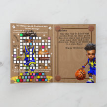 Mensagem Secreta de Aniversário de Basquete de Men