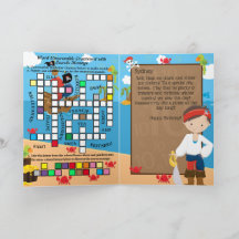 Mensagem Secreta do Capitão Pirata Kids Aniversári