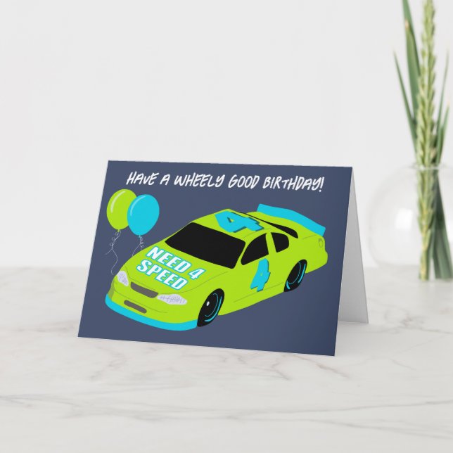 Cartão Mensagens personalizadas 4.o aniversário (Frente)