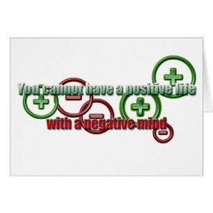 Cartão Mente positiva do negativo da vida