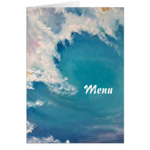 Cartão Menu de onda de ruptura
