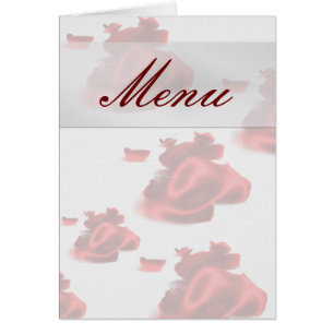 Cartão Menu do casamento