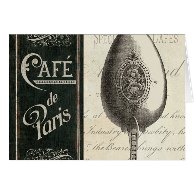 Cartão Menu francês (Frente Horizontal)