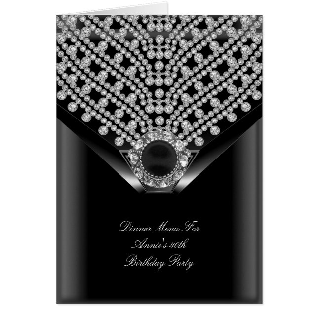 Cartão Menu para Annie Card (Frente)