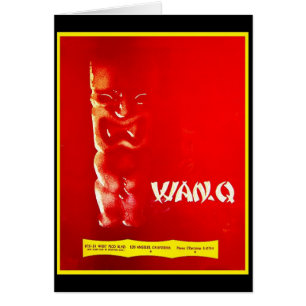 Cartão Menu Tiki do século do Médio Vintage