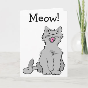 Cartão Meow: Parabéns