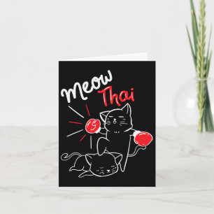 Cartão Meow Thai I Muay Tailandês Boxando I Muay Thai Men