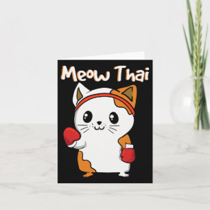 Cartão Meow Thai Martial Arts Cat Jiu-jitsu Karate Fighte