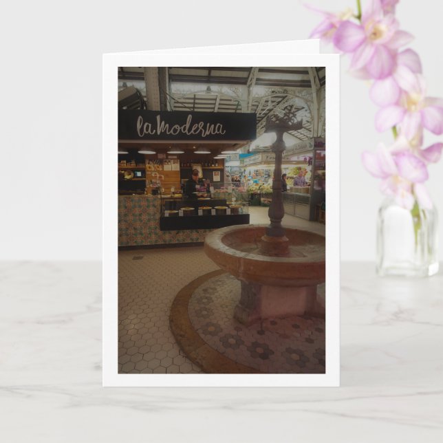 Cartão Mercado Central de Valência, Espanha (Orquídea)