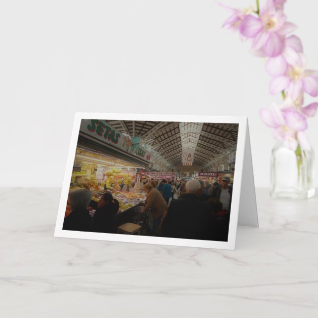 Cartão Mercado Central, Valência, España (Orquídea)