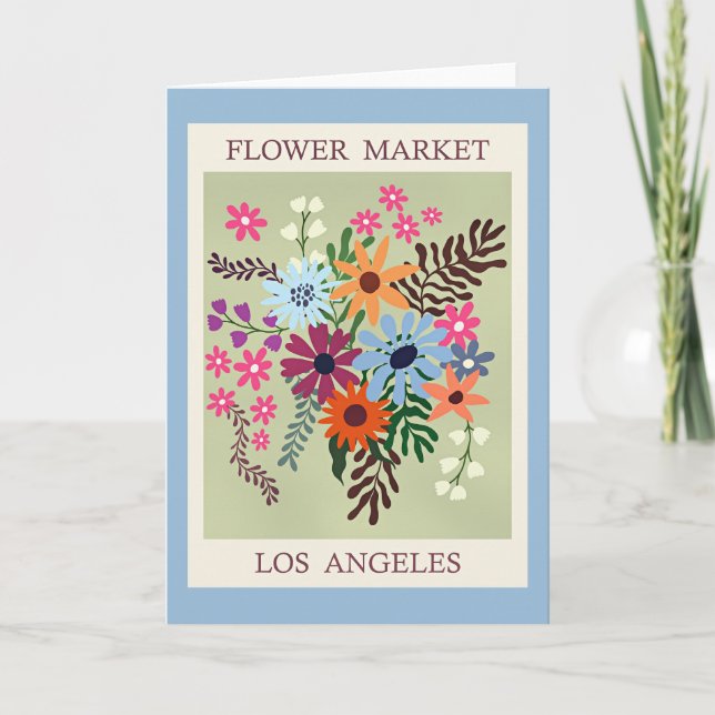 Cartão Mercado de Flores, Los Angeles, (Frente)