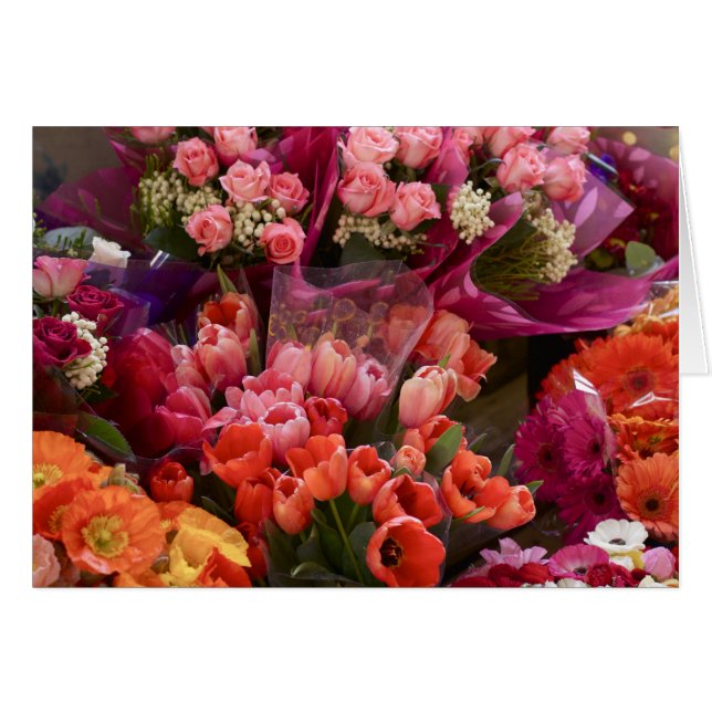 Cartão Mercado de Flores Sul-Africano (Frente Horizontal)