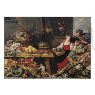 Cartão Mercado de frutas e legumes