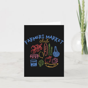 Cartão Mercado de Produtores Fruta Legume Estética Foodie