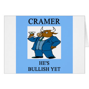 Cartão mercado de valores de acção do cramer que investe