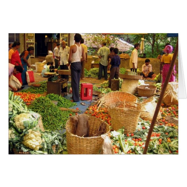 Cartão Mercado exterior em India (Frente Horizontal)