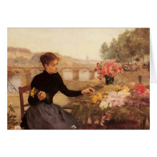 Cartão Mercado parisiense da flor