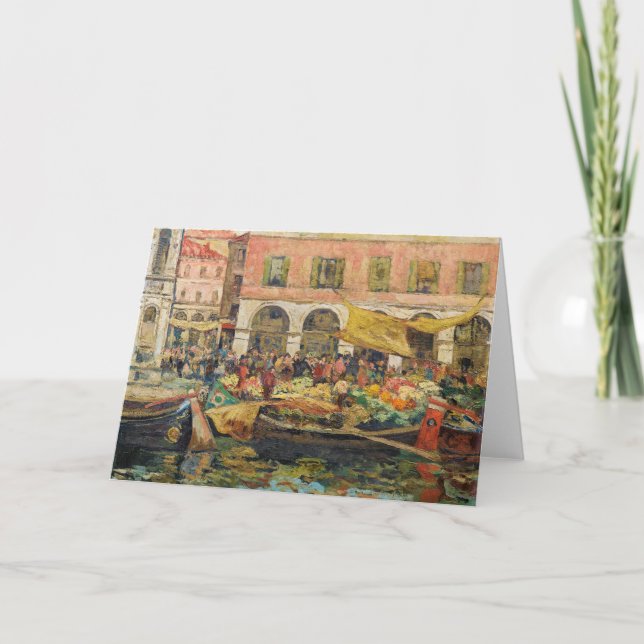 Cartão Mercado Vegetal, Veneza | Louis Abel-Truchet (Frente)