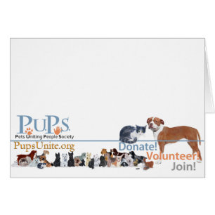 Cartão Mercadorias do Logotipo da PUPs