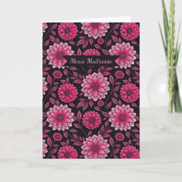 Cartão Merci Maîtresse – Floral Élégant