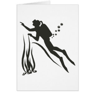 Cartão Mergulhador de MERGULHADOR muito engraçado