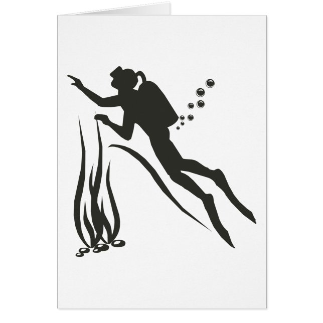 Cartão Mergulhador de MERGULHADOR muito engraçado (Frente)