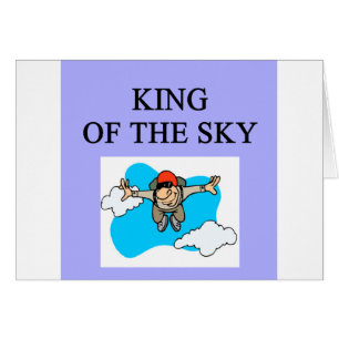 Cartão mergulhador do céu do rei que skydiving