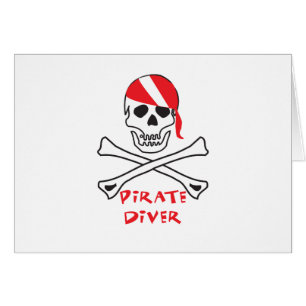 Cartão Mergulhador do pirata