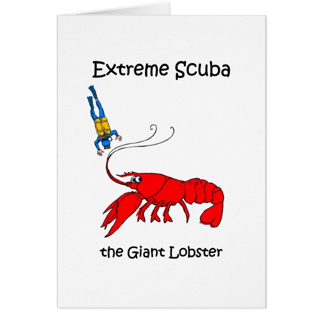 Cartão Mergulhador engraçado (Frente)