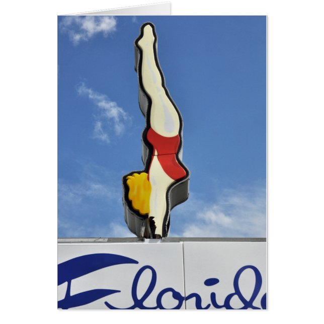 Cartão Mergulhe na Flórida (Frente)