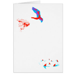 Cartão mergulho de cisne