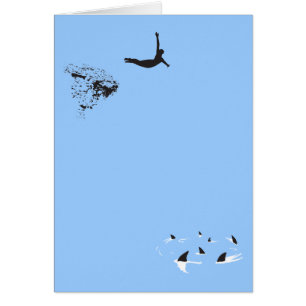 Cartão mergulho de cisne