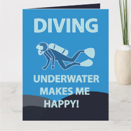 Cartão Mergulho Scuba Diving Underwater Diver