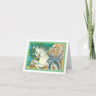 Cartão MERHORSE E OCTOPUS BRANCO, Vazio UNICORN FANTASY