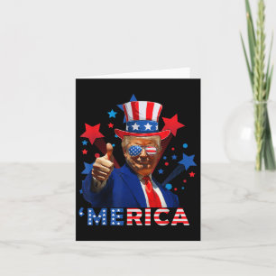 Cartão Merica 4 De Julho Fireworks Funny Trump Independe