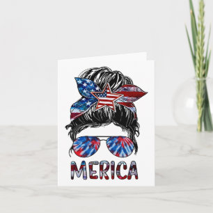 Cartão Merica 4 De Julho Mensageiro Americano Tie Dye