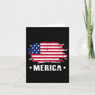 Cartão Merica 4 de julho Patriótico de Bandeira Americano