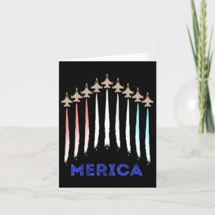 Cartão Merica America Jet Flag Trump Patriot Veteran Gift