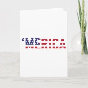Cartão Merica - Bandeira Patriótica EUA Estados Unidos Am