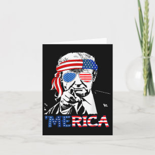 Cartão Merica Shirt Happy 4 De Julho América Trump
