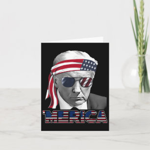 Cartão Merica Trump Happy 4 De Julho Bandeira Americana T