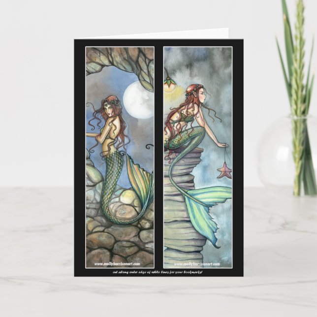 Cartão Mermaid Bookmark Card de Molly Harrison (Frente)