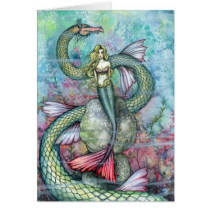 Cartão Mermaid e Sea Serpent Card ~ Vazio