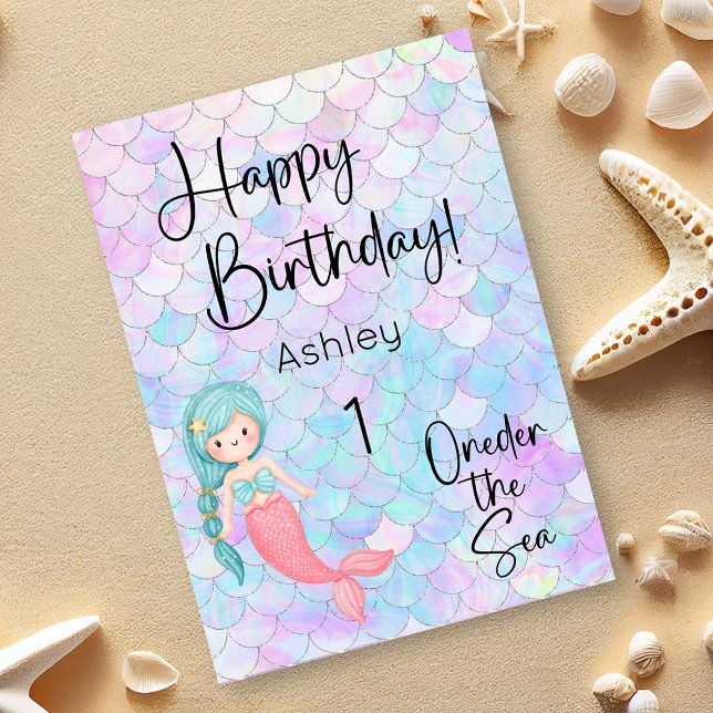 Cartão Mermaid Happy Birthday Card (Criador carregado)