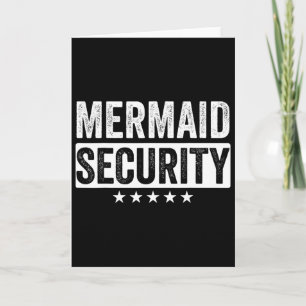 Cartão Mermaid Security Halloween Pai Men Boy