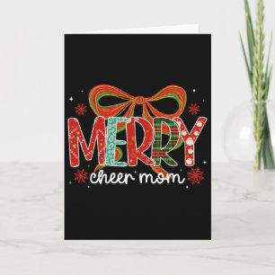 Cartão Merry Cheer Mãe Natal Cheerleader Mãe Xmas Coq