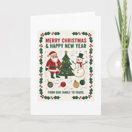 Cartão Merry Christmas and a Happy New Year