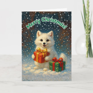Cartão Merry Christmas - Arctic Fox Gift Card